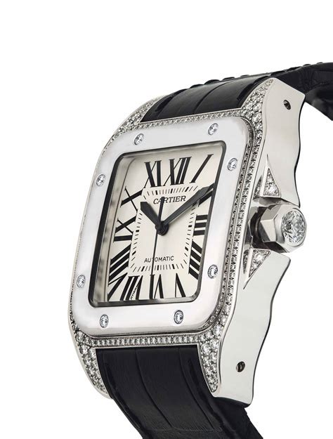 cartier watch white gold|cartier white gold diamond watch.